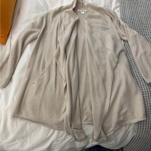 Barefoot Dreams Cream Open-Front Sweater